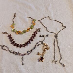 Vintahe Necklace Lot 5 Vintage Necklaces